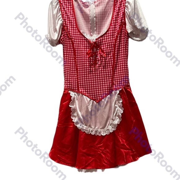 Girls Red Riding Hood Costume, Red & White, Preloved in Excellent Condition - Picture 2 of 10